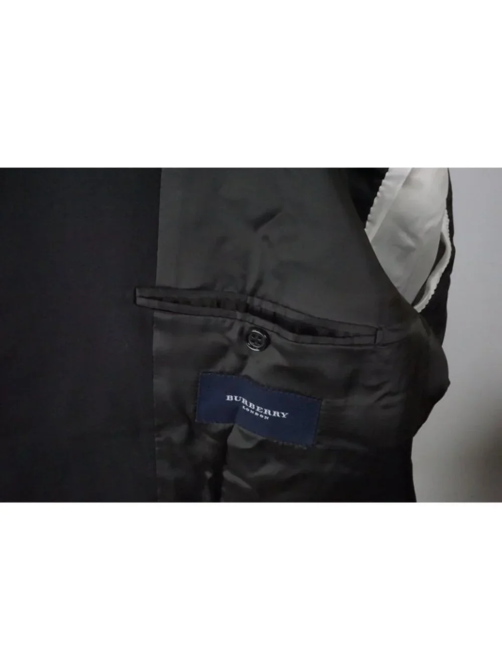 Burberry London Solid Black Wool 2 Pc Suit Jacket Pants Sz 50R BRAND NEW